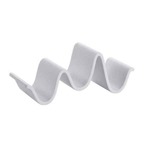 American Metalcraft WTHW3 Whimsical Taco Holder, 3 Compartment, White - 48/Case