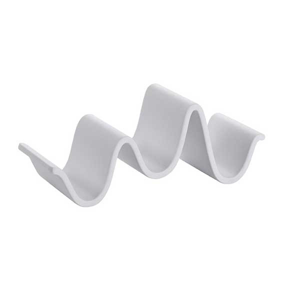American Metalcraft WTHW3 Whimsical Taco Holder, 3 Compartment, White 