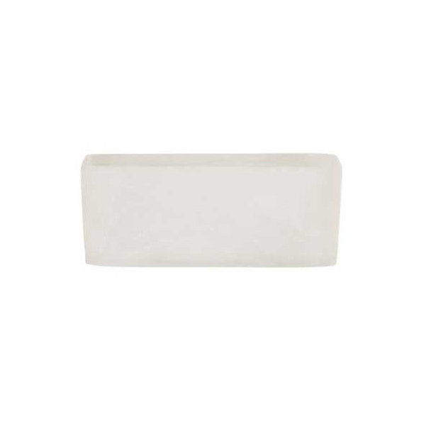 Cal-Mil 23739-8-126 Resin 8" Square Bowl, White Marble