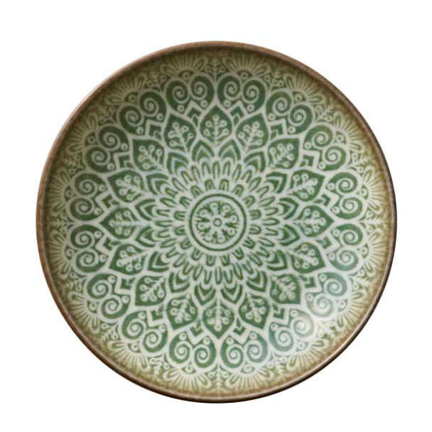 Libbey 803132541000401 Soulmate 9" Round, Deep, Coupe Plate, Jade - 6/Case