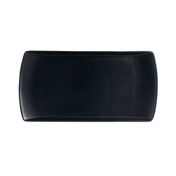 Steelite A901P062 Sedona 14" x 7" Rectangular Sharing Tray, Black