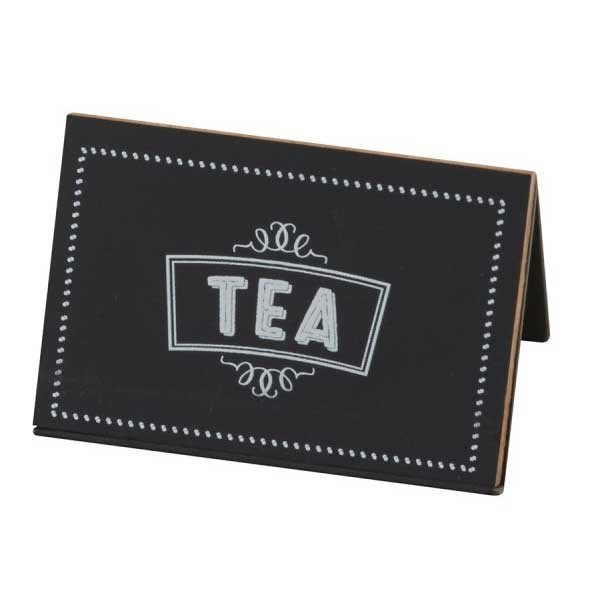 Cal-Mil 3047-4  2" TEA Tent Label, Chalkboard, Black 