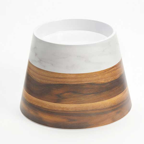 American Metalcraft JBASEMEL8 Mix & Match Juice Dispenser Base, Round, Melamine, Acacia & Marble