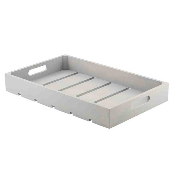 Tablecraft 12896 Gastronorm Full Size Crate, Wood, Gray