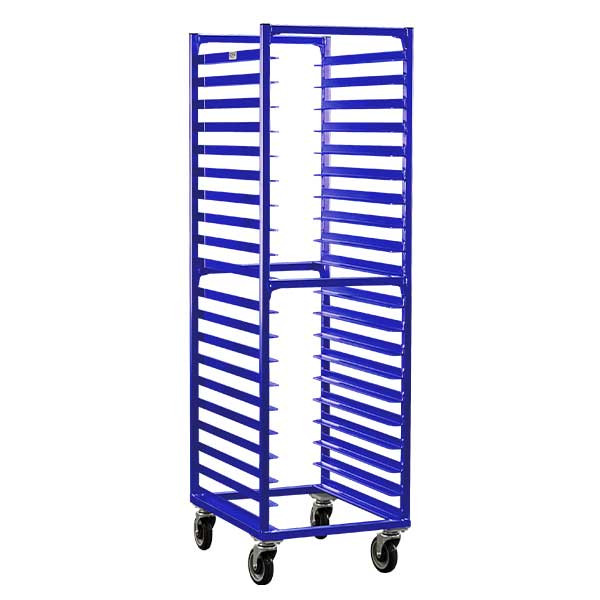 New Age 1331PC Heavy Duty (20) Full Size Sheet Pan Rack, End Loading, Mobile, Welded Aluminum, Powder Coated, Blue