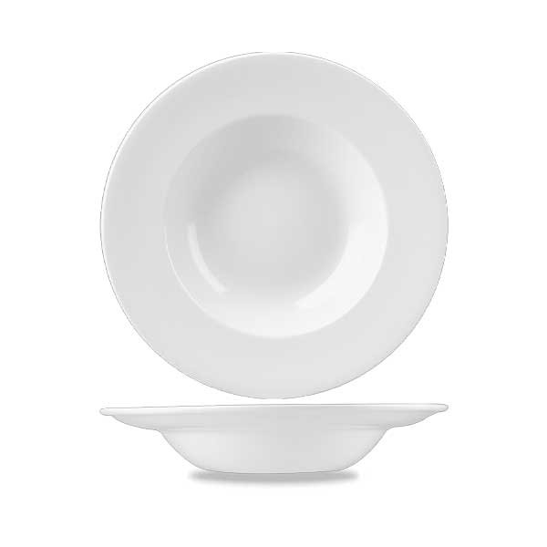 Churchill WH VWBL1 Profile Collection 16-1/2 oz. Large Bowl, Ceramic, White - 12/Case