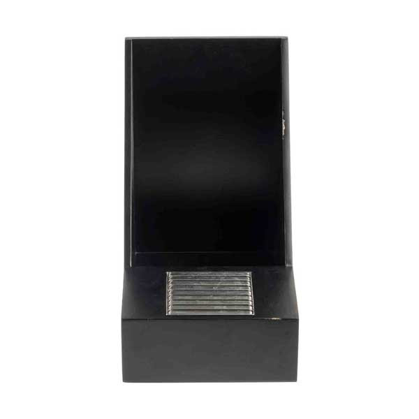 Tablecraft 12644 Single Airpot Rack w/Drip Tray, Black Wood