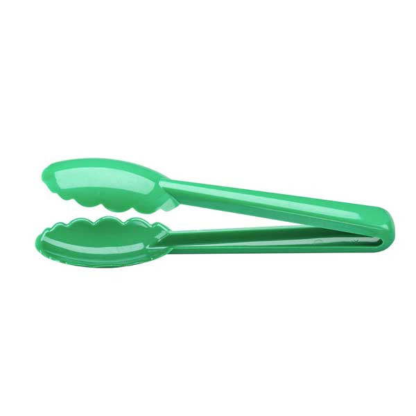 Mercer Culinary M35100GR Hell's Tools 9 1/2" Utility Tongs, Green