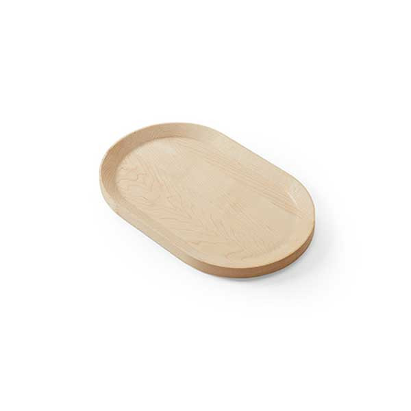 American Metalcraft LVP18 Lyselle Collection 18-1/8" x 11-3/8" Oval Serving Board, Maple Wood