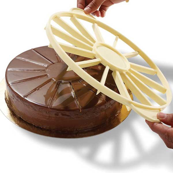 Matfer Bourgeat 154052 Schneider 12/18 Slice 10-3/4" Cake Marker, Reversible, Plastic