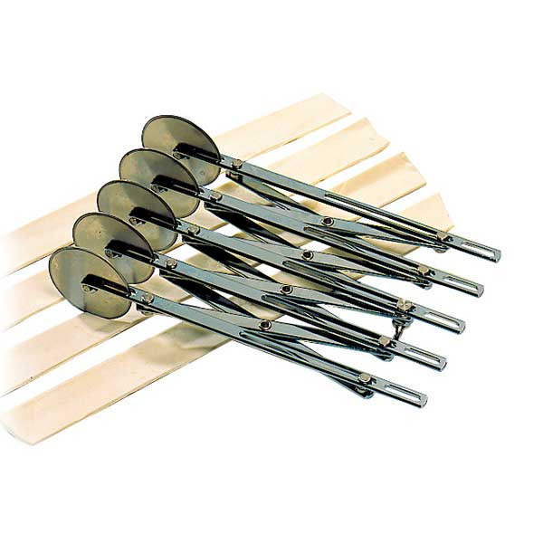 Matfer Bourgeat 141010 Adjustable Stainless Steel Dough Cutter, Plain, 5 wheels