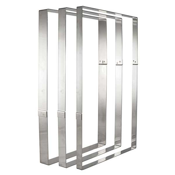 Matfer Bourgeat 371003 22-3/4" x 15" Rectangular Frame, Stainless Steel