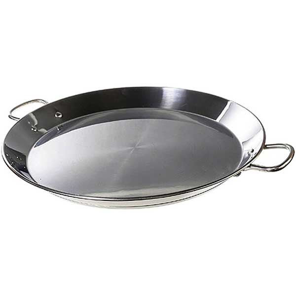 Matfer Bourgeat 070988 Guison Stainless Steel Paella Pan, 11"