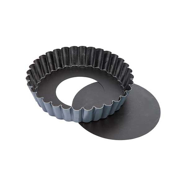 Matfer Bourgeat 331811 Exopan Steel Sponge Cake Mold w/ Removable Bottom, Fluted, 4 3/4"