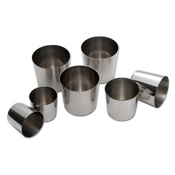 Matfer Bourgeat 342477 Stainless Steel Baba Molds, Nonstick, 2 3/16" - 6/Pack