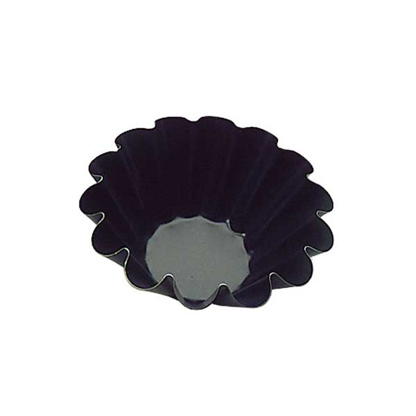 Matfer Bourgeat 330132 Exopan Steel Brioche Mold, Nonstick, 14 Flute, 4 3/4"