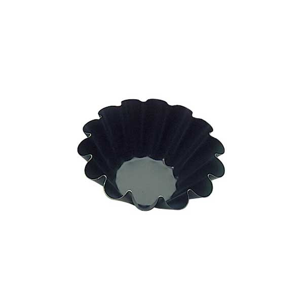 Matfer Bourgeat 330131 Exopan 4" Brioche Mold, Nonstick, Fluted, Steel