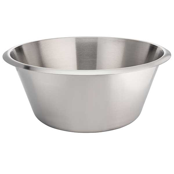 Matfer Bourgeat 702632 Stainless Steel Flat Bottom Mixing Bowl, 12 1/2"
