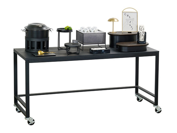 Cal-Mil 22340-72-13 72" x 24" x 34" Black Merchandising Table