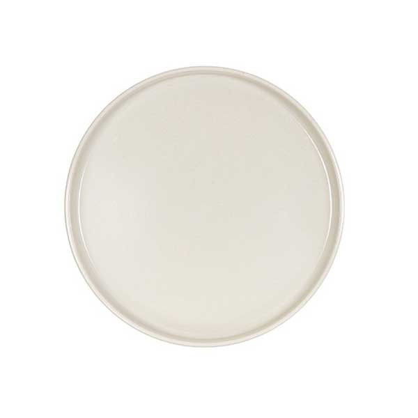 Cal-Mil 26131-10-139 Sorelle 10" Raised Rim White and Ivory Speckle Plate