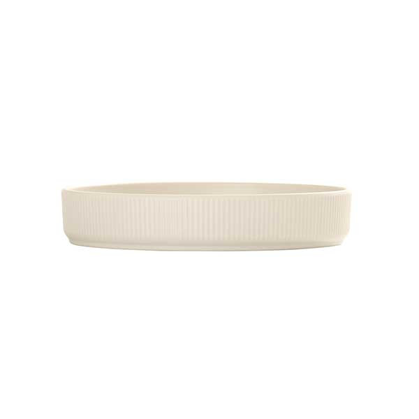 Cal-Mil 26107-8-103 Arista 8" Raised Rim Plate, Melamine, Ivory