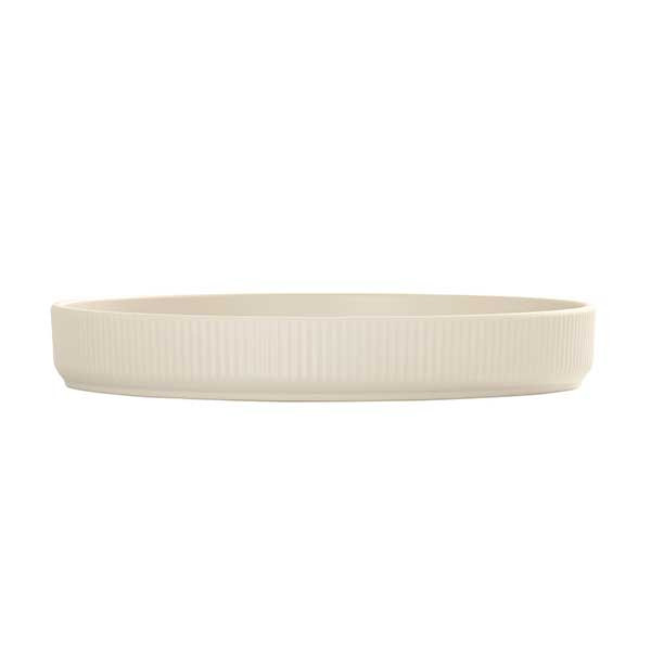 Cal-Mil 26107-10-103 Arista 10" Raised Rim Plate, Melamine, Ivory