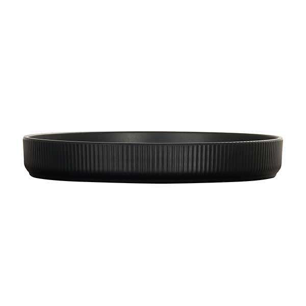 Cal-Mil 26107-10-13 Arista 10" Raised Rim Plate, Melamine, Black