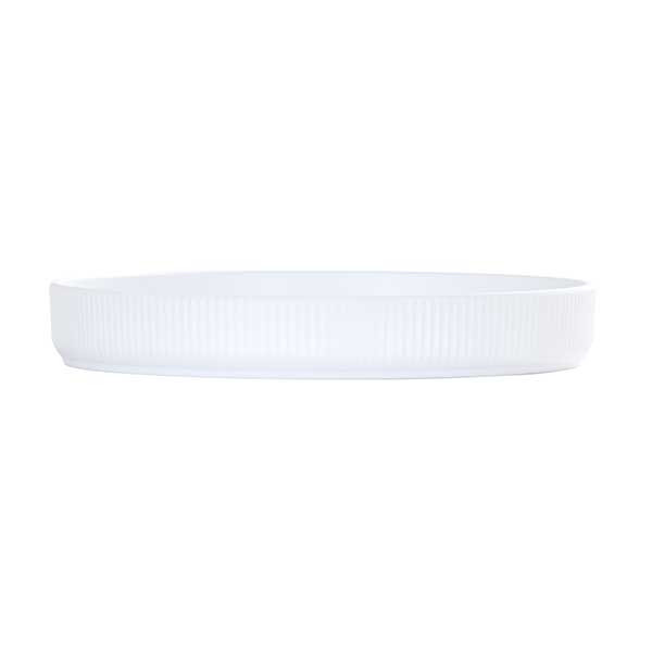 Cal-Mil 26107-10-15 Arista 10" Raised Rim Plate, Melamine, White