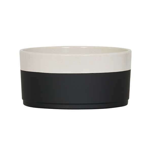 Cal-Mil 26132-7-138 Sorelle 48 oz. Black and Ivory Speckle Bowl