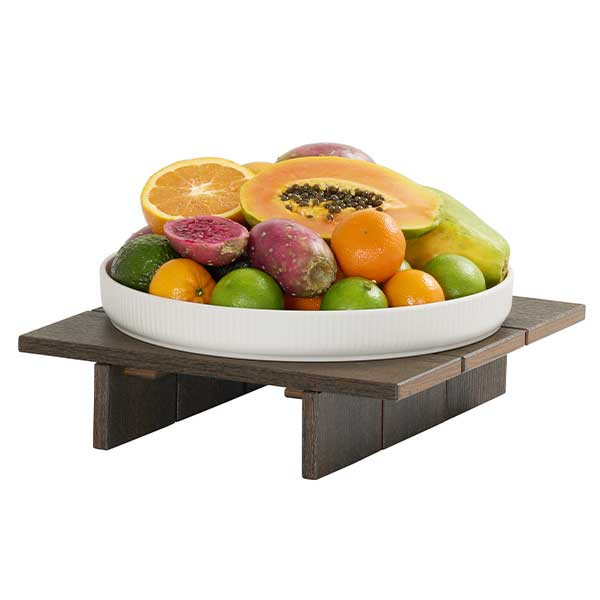 Cal-Mil 28601-3-140 Vista 12" x 12" x 3" Square Riser, Mocha