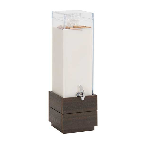 Cal-Mil 28605-3INF-140 Vista 3 gal. Beverage Dispenser, Infusion Chamber, Square, Mocha