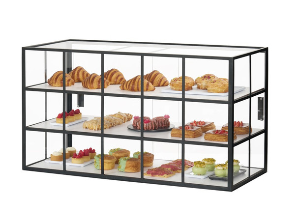 Cal-Mil 28517-13 Monterey 3 Tier Rectangle Bakery Display Case - 42" X 17" X 23.25"