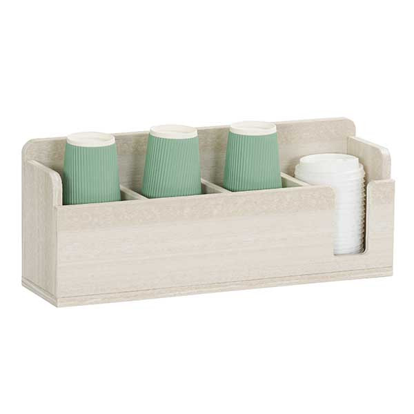 Cal-Mil 28618-141 Vista 4 Section Cup and Lid Holder, Coastal