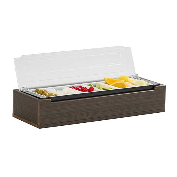 Cal-Mil 28614-140 Vista 6 Section Bar Organizer, Mocha