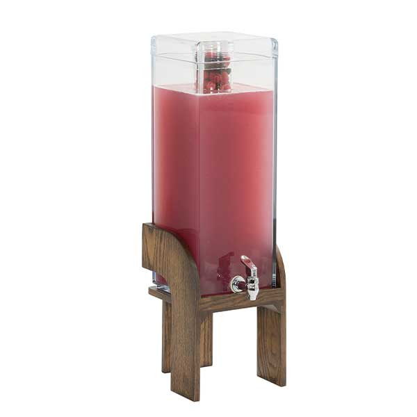 Cal-Mil 27019-3INF-136 Melrose 3 gal. Beverage Dispenser, Infusion Chamber, Square, Chocolate Brown Oak