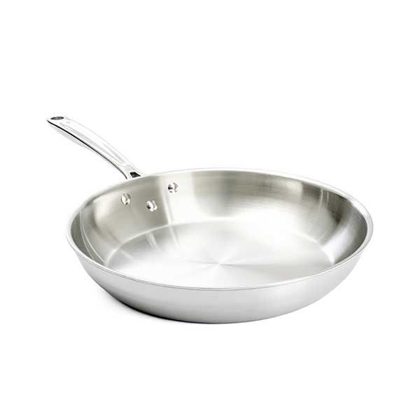 Browne 5724154 Thermalloy Tri-Ply 11" Fry Pan, Stainless Steel