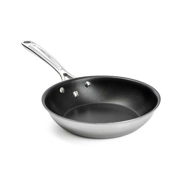 Browne 5724156 Thermalloy 8" Fry Pan, Tri-Ply, ProGrip Handle, 18/8 SS, Non-Stick
