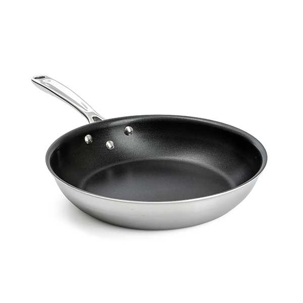 Browne 5724157 Thermalloy 9-1/2" Fry Pan, Tri-Ply, ProGrip Handle, 18/8 SS, Non-Stick