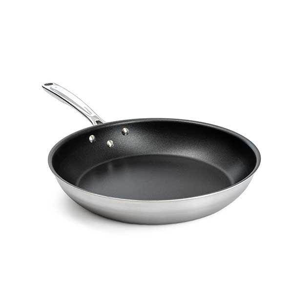 Browne 5724158 Thermalloy 11" Fry Pan, Tri-Ply, ProGrip Handle, 18/8 SS, Non-Stick