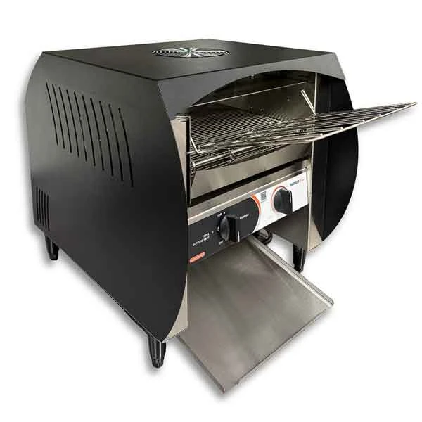 Nemco 6800A-B ToasterPRO 2-Slice Conveyor Toaster, 300 Slices/Hr, Black Powder Coated, 120V