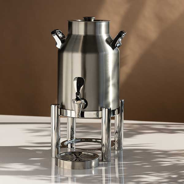 Service Ideas DD15BSSTD Thermo-Urn 1.5 gal. Dairy Dispenser, Insulated, Essential Stand, Round