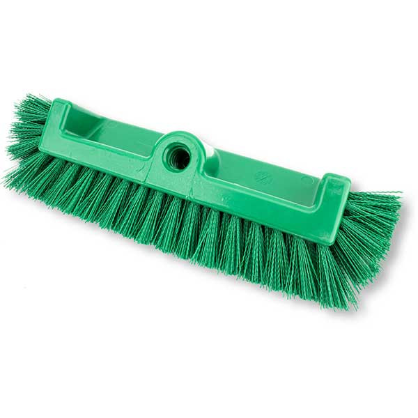 Carlisle 40422EC09 Sparta 12" Floor Scrub Brush Head, End Bristles, Green