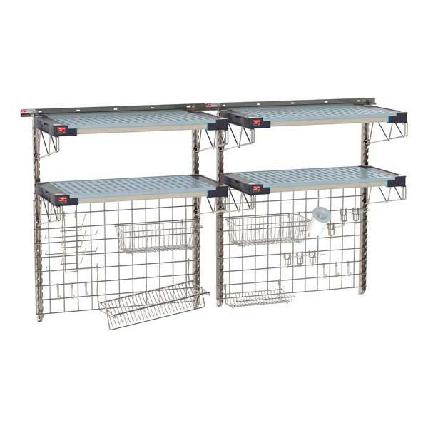 Metro SW-1872S4-45-SINK SmartWall Life 72" x 18" Wall Shelving Wide Sink Kit, 4-Shelf