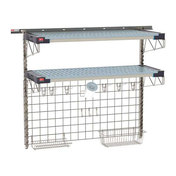 Metro SW-1848S4-45-SINK SmartWall Life 48" x 18" Wall Shelving Sink Kit, 2-Shelf