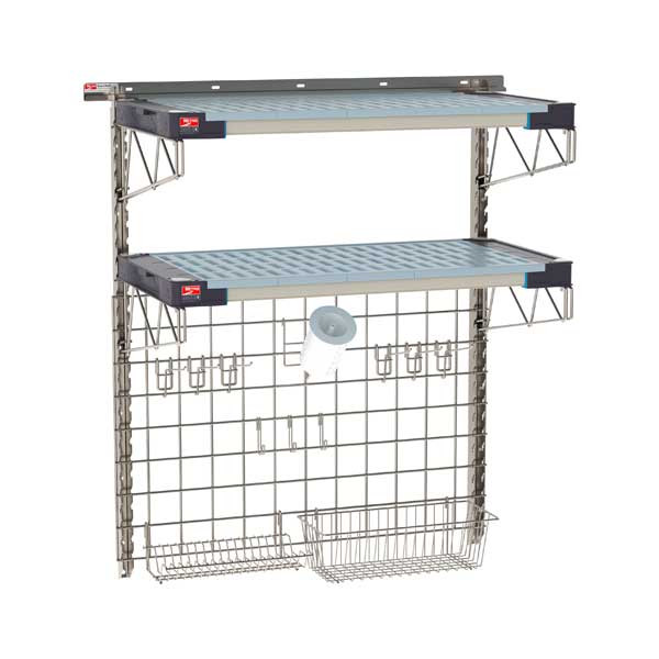 Metro SW-1836S4-45-SINK SmartWall Life 36" x 18" Wall Shelving Sink Kit, 2-Shelf