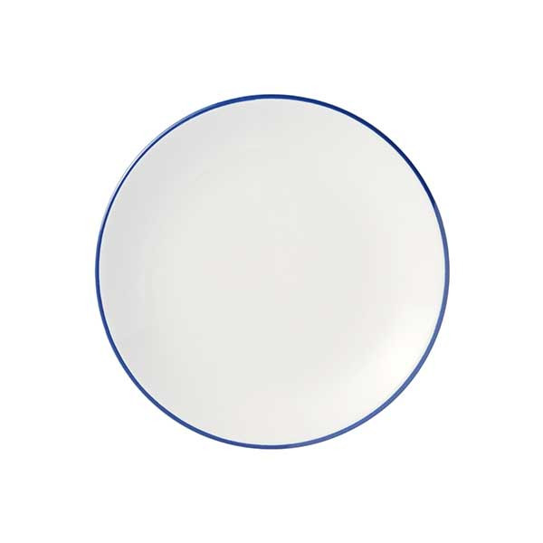 Libbey 114308 Porcelana Linea 10.5 oz. Bowl, Porcelain, Blue Band 