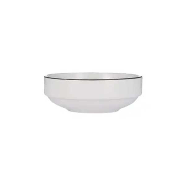 Libbey 114228 Porcelana Linea 34 oz. Nestabowl, Porcelain, Black Band