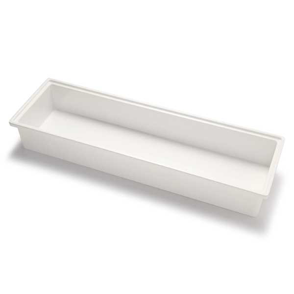 Bon Chef EZ-12L-3PWHT Ez-Fit 1/2 Size Long Smart Bowl, Aluminum, Pearl White