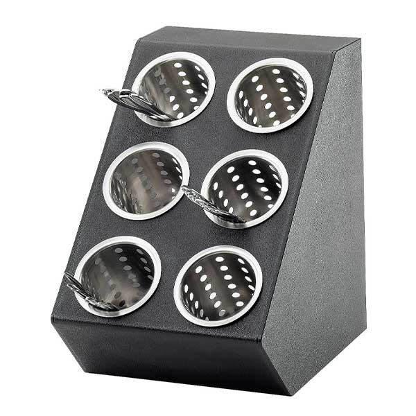 Cal-Mil 2049 Classic 9-Compartment Cylinder Display, ABS, Black