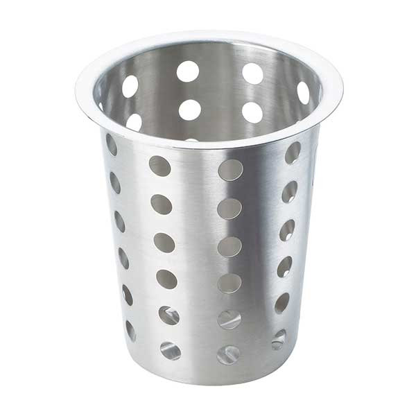 Cal-Mil 1017-39 Cutlery Cylinder, Perforated, Stainless Steel